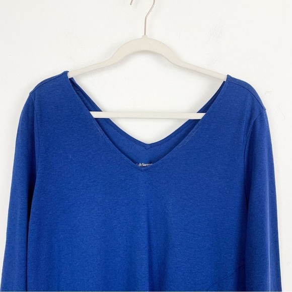 Soft Surroundings Women’s Blue Daphne V-Neck Dress Sz L - Picture 4 of 8